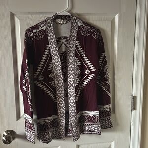Pink Republic Burgundy Cardigan
